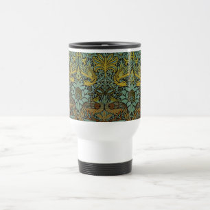 William Morris Peacock Dragon Wallpaper  Travel Mug