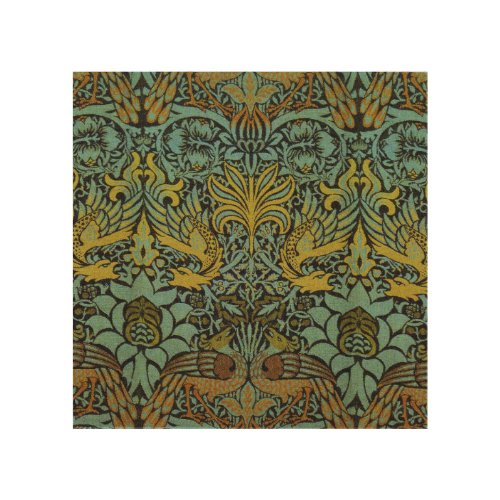 William Morris Peacock Dragon Wallpaper  Wood Wall Decor