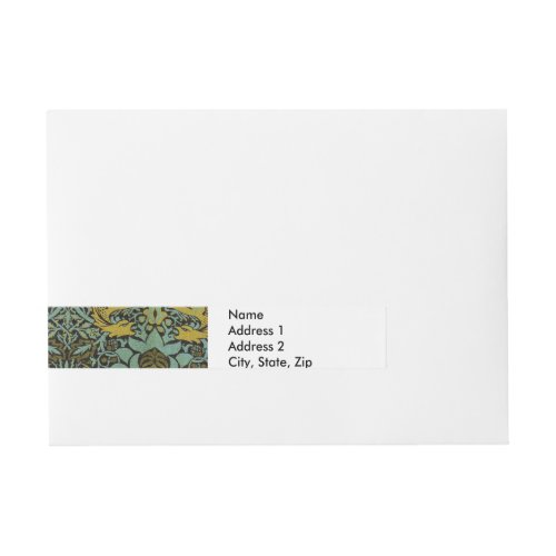 William Morris Peacock Dragon Wallpaper  Wrap Around Address Label