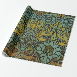 William Morris Peacock Dragon Wallpaper Wrapping Paper