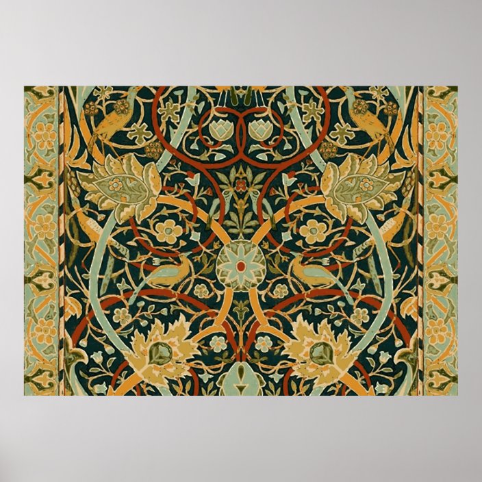 William Morris Persian Carpet Art Print Design Zazzle William Morris Persian Carpet Art Print