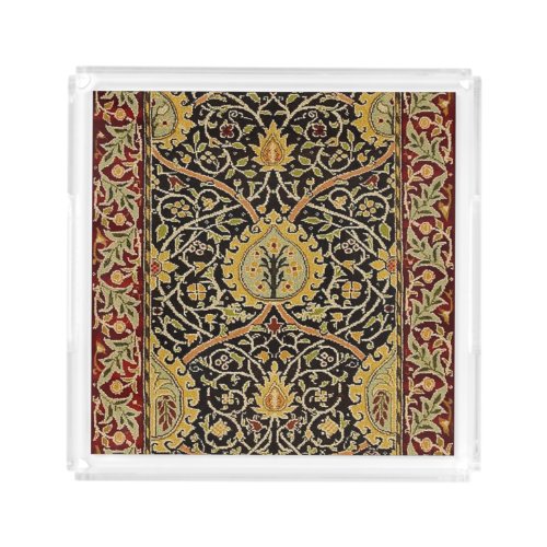 William Morris Persian Carpet Art Print Design Acrylic Tray