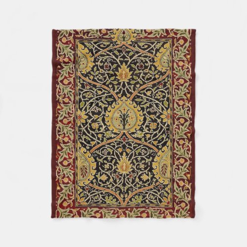 William Morris Persian Carpet Art Print Design Fleece Blanket