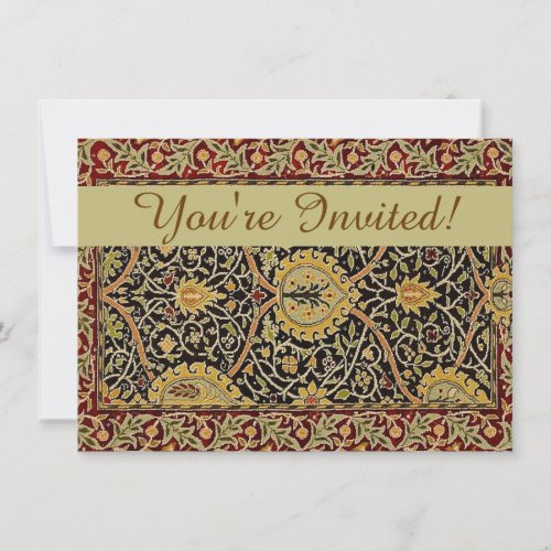William Morris Persian Carpet Art Print Design Invitation