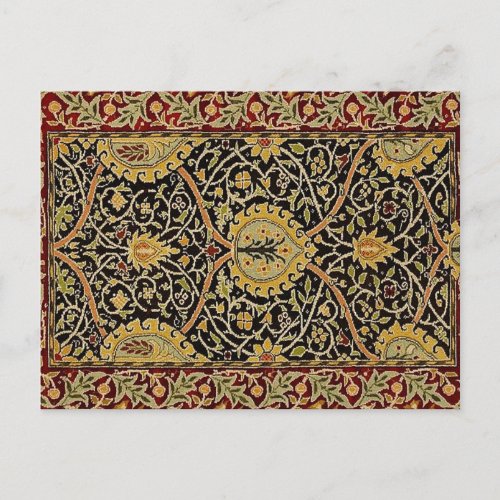 William Morris Persian Carpet Art Print Design Postcard
