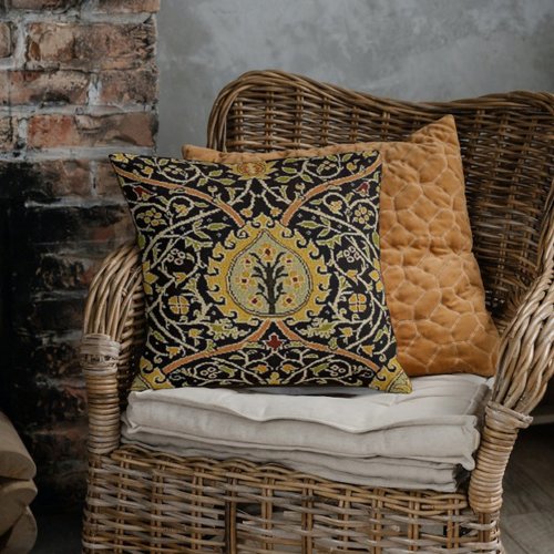 William Morris Persian Carpet Art Print Design Throw Pillow