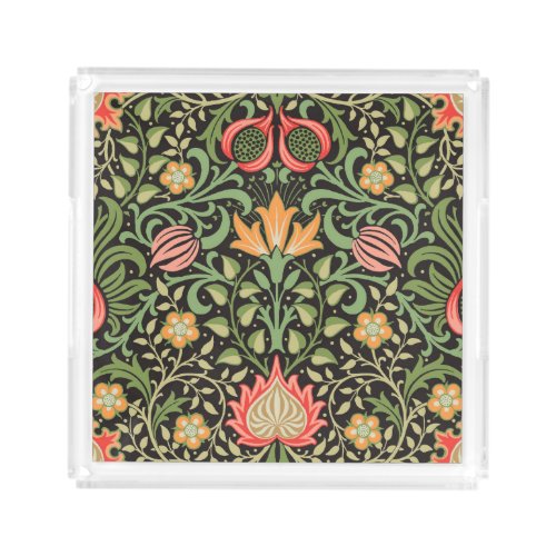 William Morris Persian Floral Antique Acrylic Tray