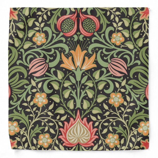 William Morris Persian Floral Antique Bandana (Front)