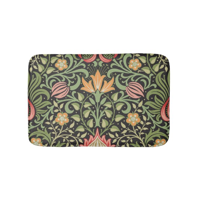 William Morris Persian Floral Antique Bath Mat (Front)