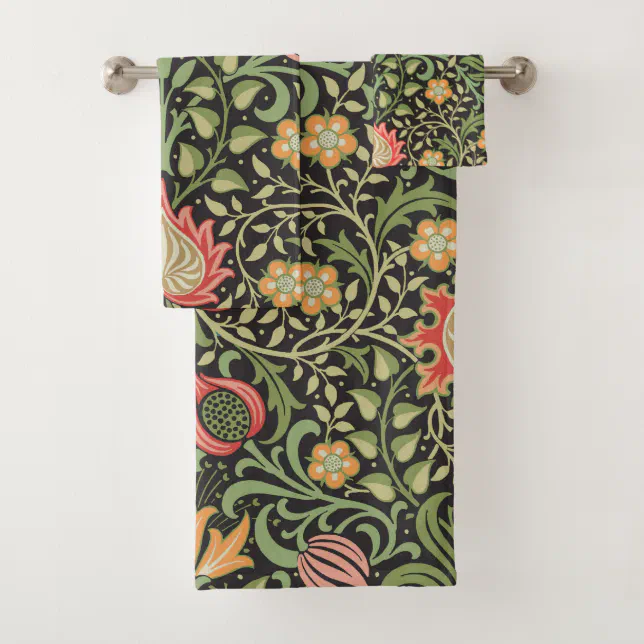 William Morris Persian Floral Antique Bath Towel Set | Zazzle
