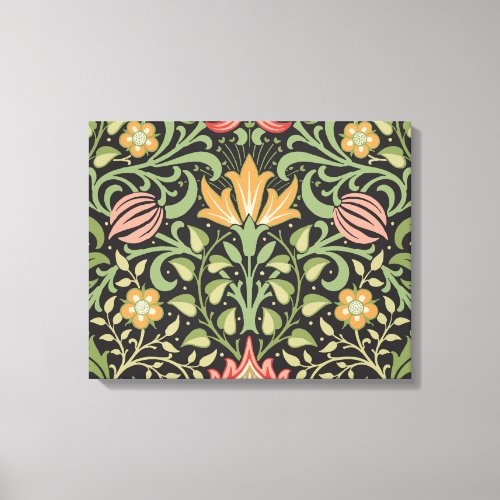 William Morris Persian Floral Antique Canvas Print