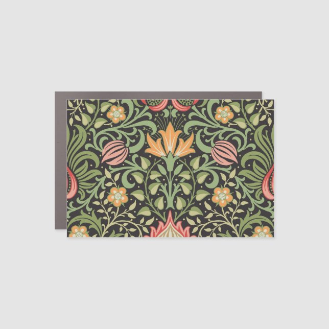 William Morris Persian Floral Antique Car Magnet (Front)