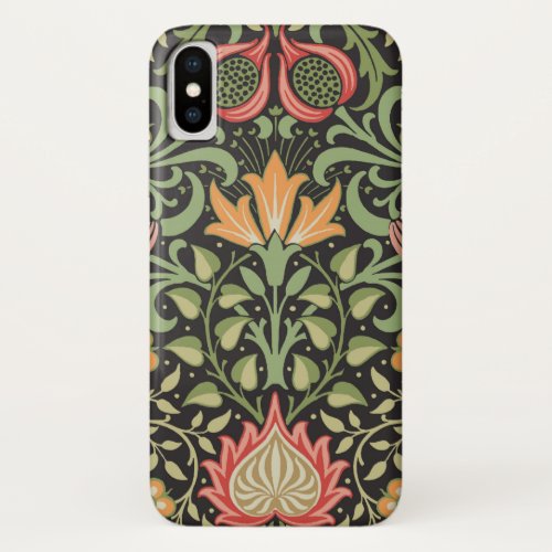 William Morris Persian Floral Antique iPhone X Case