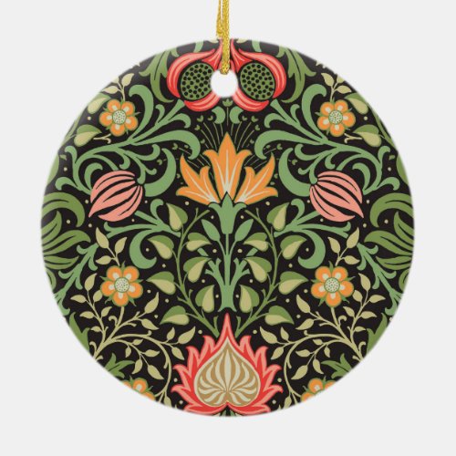 William Morris Persian Floral Antique Ceramic Ornament