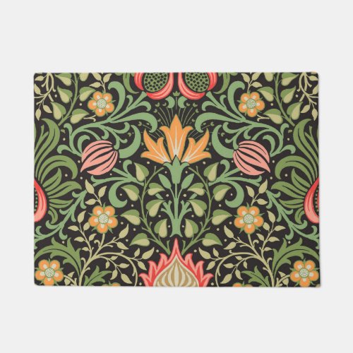 William Morris Persian Floral Antique Doormat