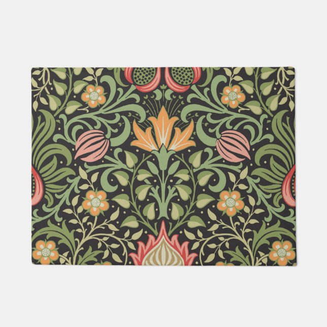 William Morris Persian Floral Antique Doormat (Front)