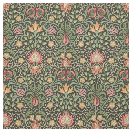 Fabric-Floral-William Morris 7 Fabric | Zazzle