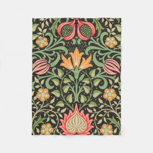 William Morris Persian Floral Antique Fleece Blanket