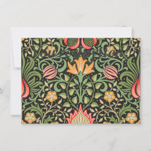 William Morris Persian Floral Antique Invitation