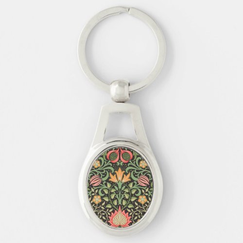 William Morris Persian Floral Antique Keychain