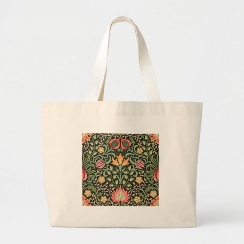 William Morris Persian Floral Antique Large Tote Bag