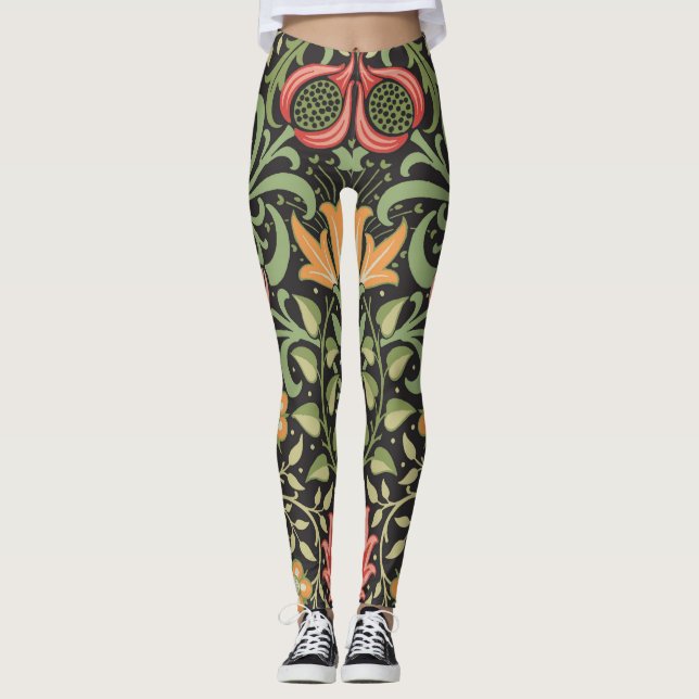 William Morris Persian Floral Antique Leggings (Front)