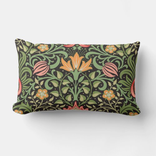 William Morris Persian Floral Antique Lumbar Pillow