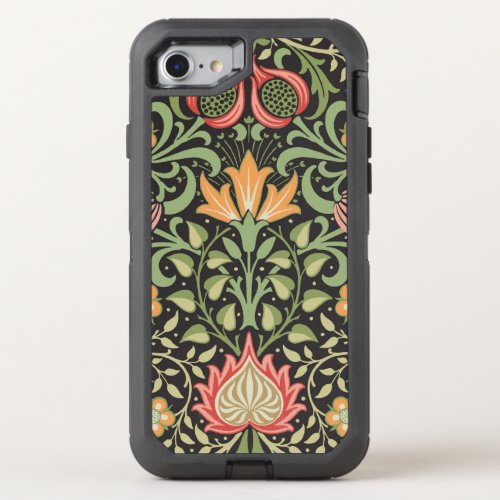 William Morris Persian Floral Antique OtterBox Defender iPhone SE87 Case