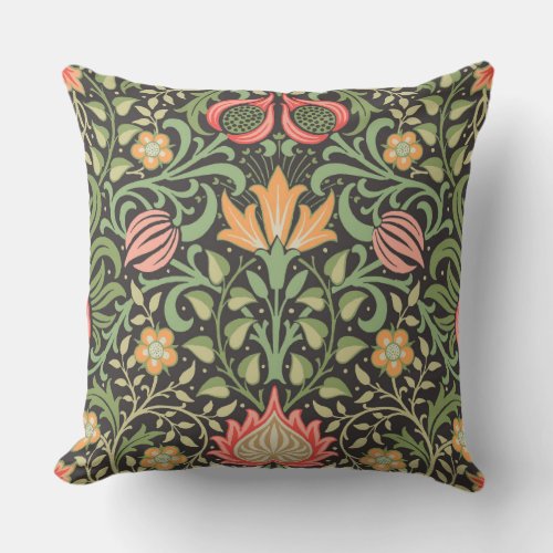 William Morris Persian Floral Antique Outdoor Pillow