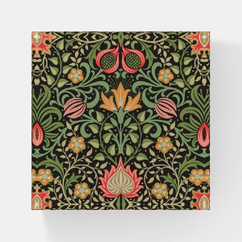 William Morris Persian Floral Antique Paperweight