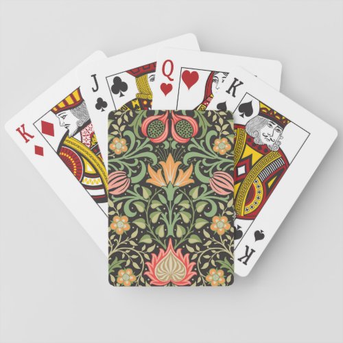 William Morris Persian Floral Antique Poker Cards