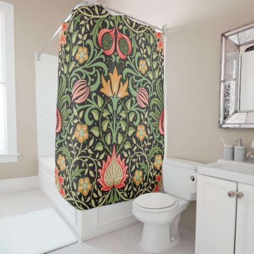 William Morris Persian Floral Antique Shower Curtain