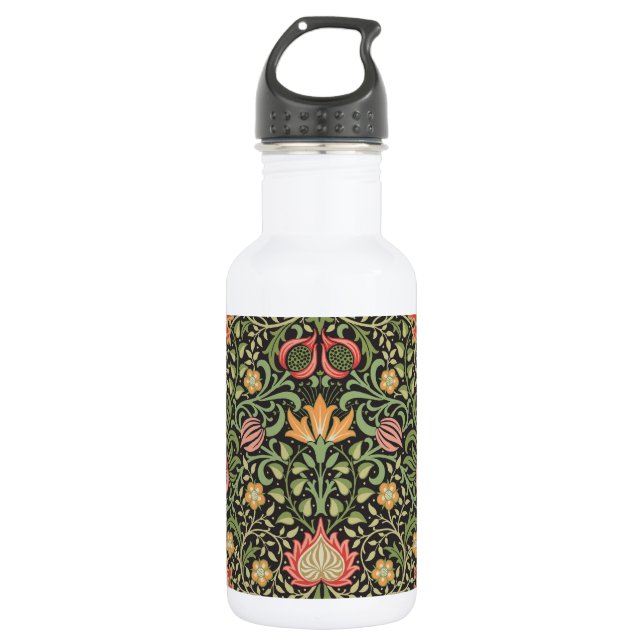 William Morris Persian Floral Antique Stainless Steel Water Bottle (Front)