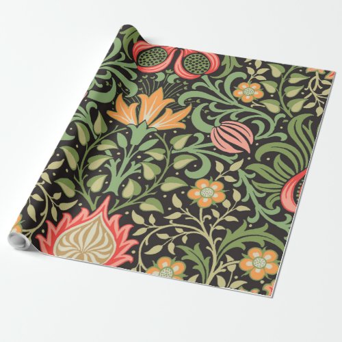 William Morris Persian Floral Antique Wrapping Paper