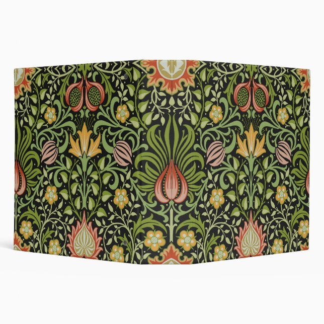 William Morris Persian Floral Botanical Design 3 Ring Binder (Background)