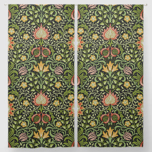 William Morris Persian Floral Botanical Design Blackout Curtains