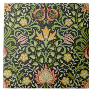 William Morris Persian Floral Botanical Design Ceramic Tile