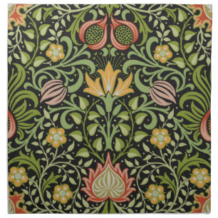 William Morris Persian Floral Botanical Design Cloth Napkin