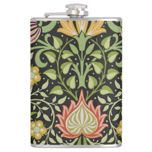 William Morris Persian Floral Botanical Design Flask