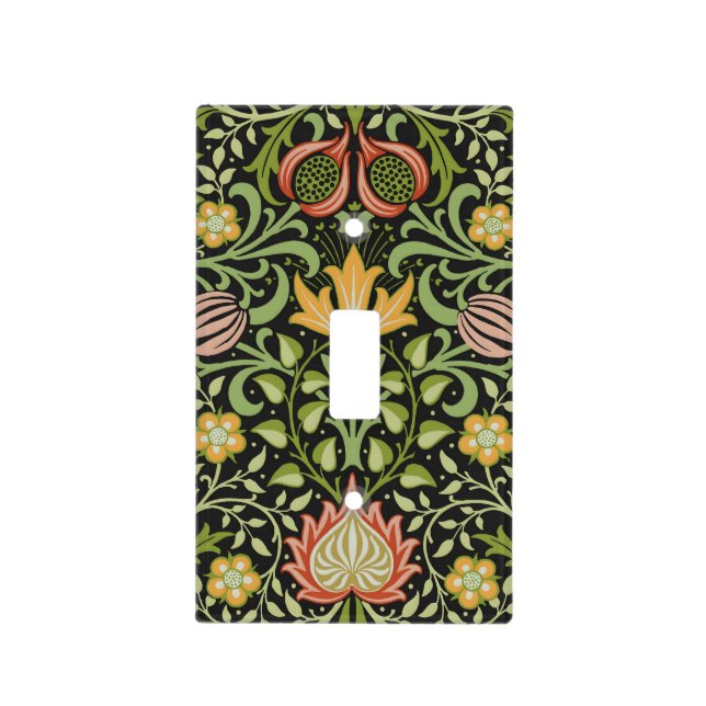 William Morris Persian Floral Botanical Design Light Switch Cover (Front)