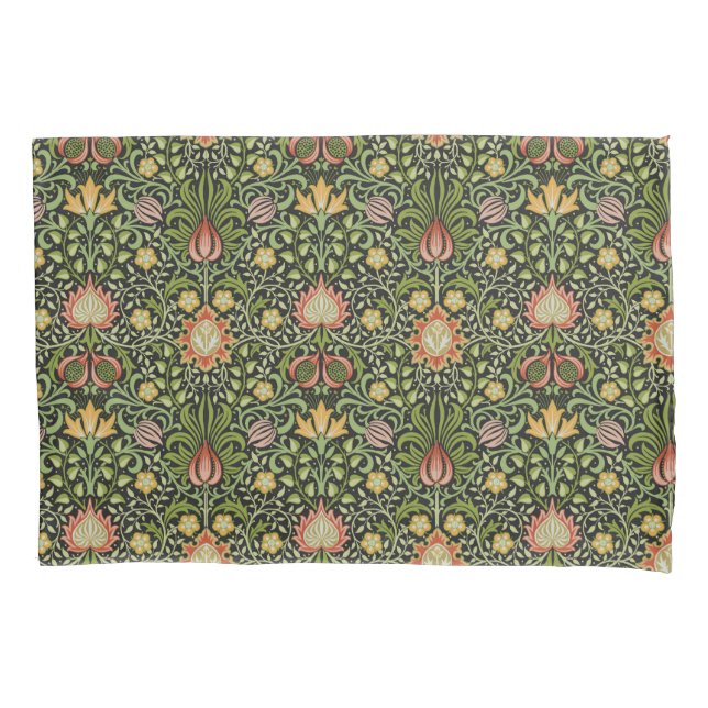 William Morris Persian Floral Botanical Design Pillow Case (Front)