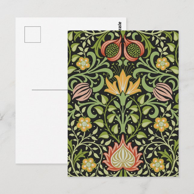William Morris Persian Floral Botanical Design Postcard (Front/Back)