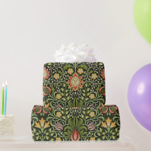William Morris Persian Floral Botanical Design Wrapping Paper