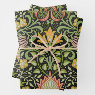 William Morris Persian Floral Botanical Design Wrapping Paper Sheets