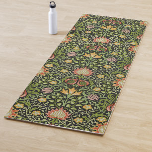 William Morris Persian Floral Botanical Design Yoga Mat