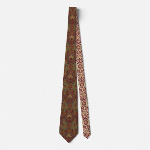 William Morris Persian Floral Dark Hunter Green Neck Tie
