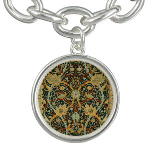 William Morris Persian Oriental Carpet Art Charm Bracelet