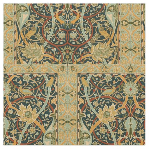 William Morris Persian Oriental Carpet Art Fabric | Zazzle