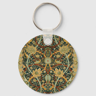 William Morris Persian Oriental Carpet Art Keychain