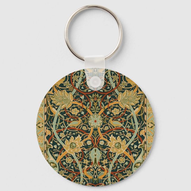 William Morris Persian Oriental Carpet Art Keychain (Front)
